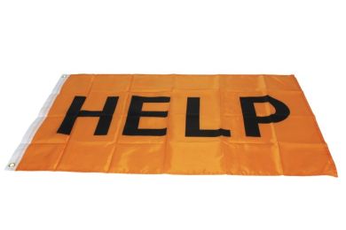 Large Emergency Help Flag