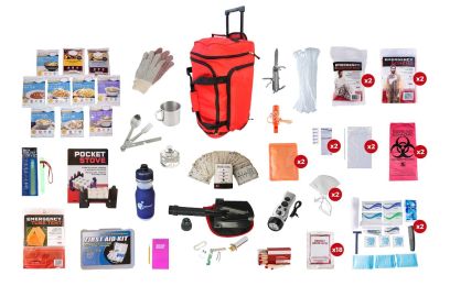 Deluxe Food Storage Large Red Wheel Bag (14 Days)