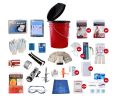 4 Person Elite 5-Gallon Bucket, Toilet Seat Lid Survival Kit