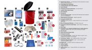4 Person Elite 5-Gallon Bucket, Toilet Seat Lid Survival Kit