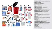 5 Person 5-Gallon Bucket with Toilet Seat Lid Survival Kit