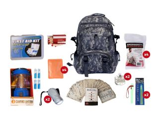 Family Blackout Kit Multi-Pocket Hikers Camouflage Backpack