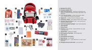 Survival Kit for Children Red Multi-Pocket Hikers Backpack