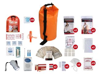2 Person Basic Survival Kit Waterproof Dry Bag (72 Hrs)