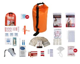 1 Person Basic Survival Kit Waterproof Dry Bag (72+ Hours)